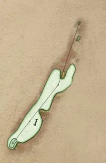 Overhead illustration of hole 1.