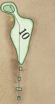 Overhead illustration of hole 10.