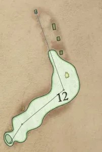 Overhead illustration of hole 12.