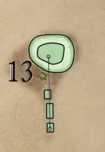 Overhead illustration of hole 13.