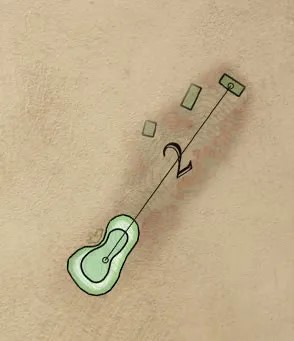 Overhead illustration of hole 2.