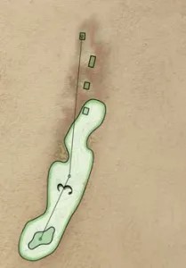 Overhead illustration of hole 3.